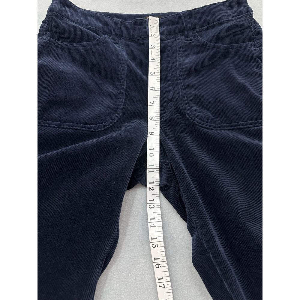 Quince Organic Stretch Corduroy Flare Pants Deep Navy Patch Pocket Size 6 - Picture 9 of 11